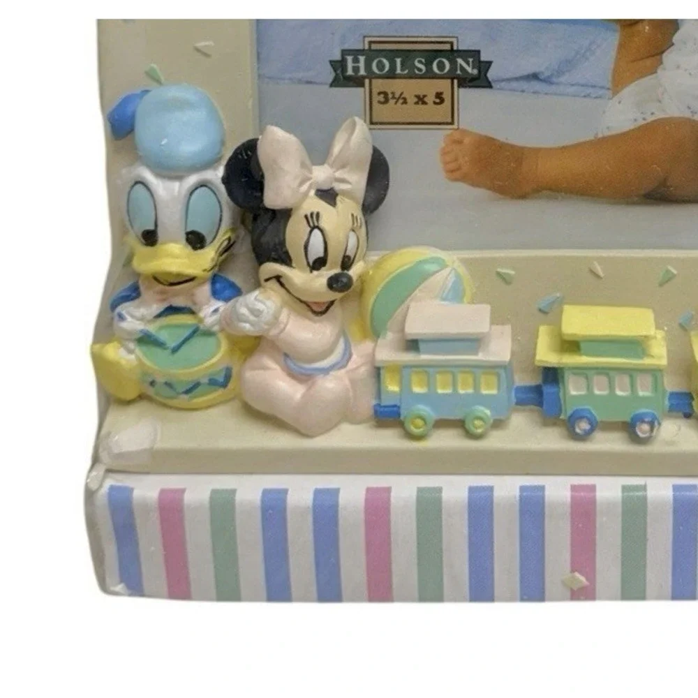 Vtg Holson Disney Babies Mickey Mouse Photo Frame 3.5x5